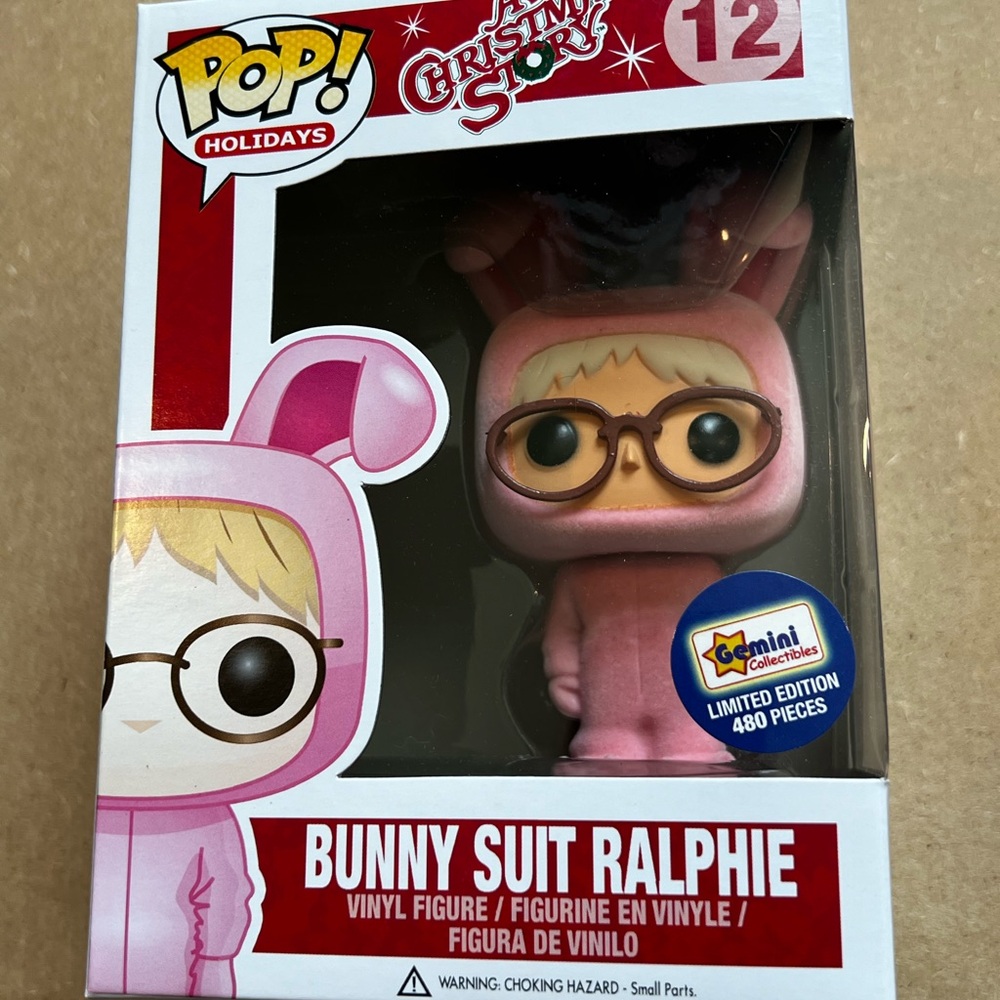 Funko Pop Flocked Bunny Suit Ralphie.